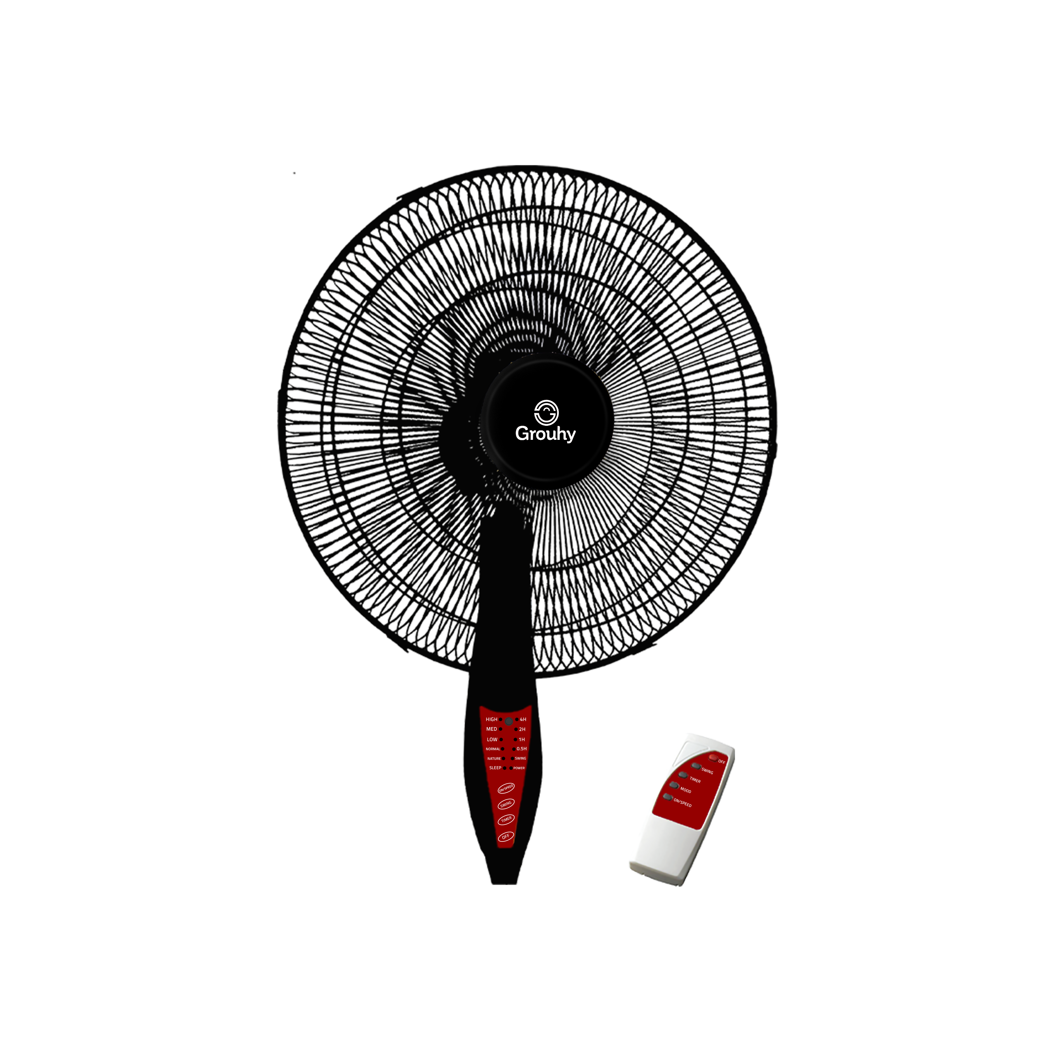 Grouhy UW-18026R Wall Fan 18 Inch With Remote Control - Multi Color Grouhy UW-18026R Wall Fan 18 Inch With Remote Control - Multi Color
