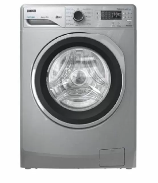 Zanussi Front Load Perlamax Washing Machine, 8 Kg, Silver - ZWF8240SX5