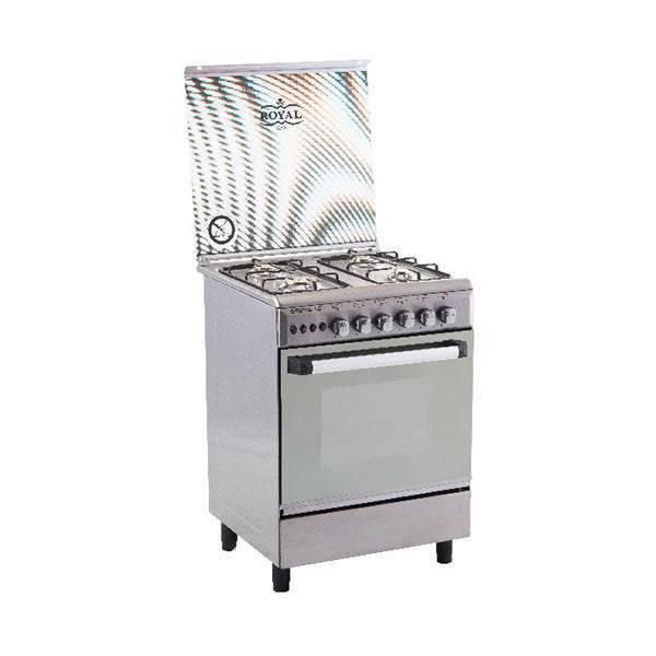 Royal Gas Cooker Hero 4 Burners 60×60 cm With Fan Stainless Steel - 2010285