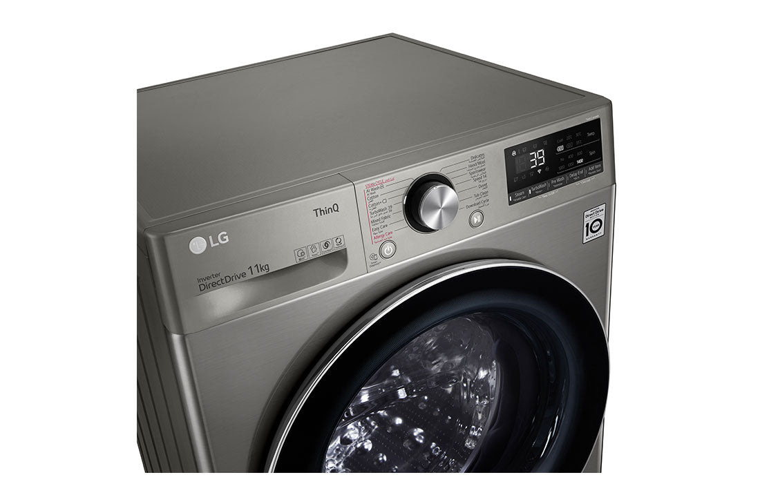 LG Vivace 11KG Front Load Inverter Washing Machine, Silver - F4Y9EWG2PV