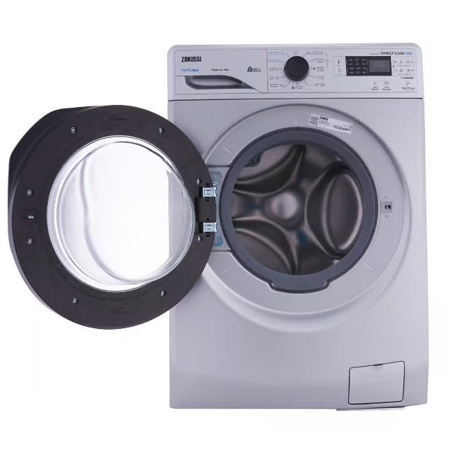 Zanussi Front Load Perlamax Washing Machine, 7 Kg, Silver - ZWF7240SB5