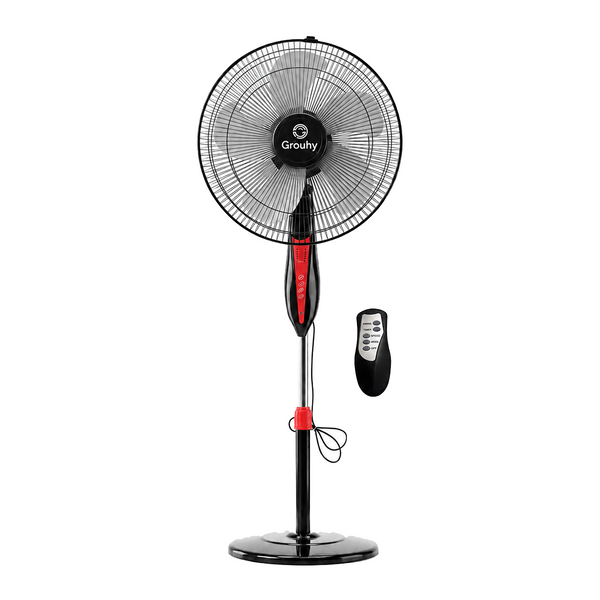 Grouhy Stand Fan 18 Inch With 5 Plastic Blades & Remote  Control - USS-18026R