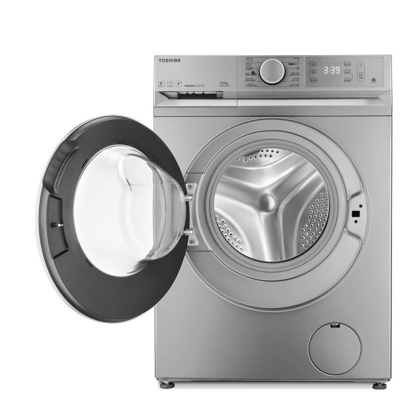 Toshiba Front Load Automatic Washing Machine, 8Kg, Inverter Motor, Silver - TW-BL90A4EG(SS)