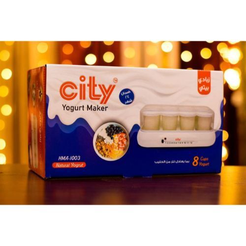 City Electric Yogurt Maker, 8 Cup, White/Clear - HMA-1003