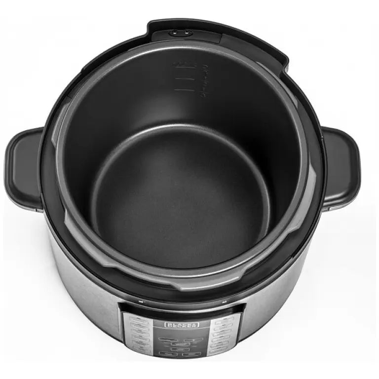 Black+Decker Electric Pressure Cooker, 7 in 1, 6 Liters, 1000W, Silver – PCP1000
