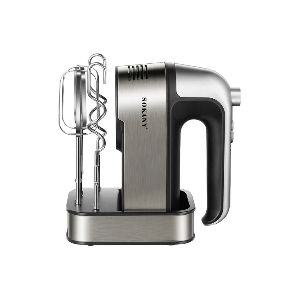 Sokany Electric Egg Beater & Mixer, 800 Watt, Silver - SK-6627
