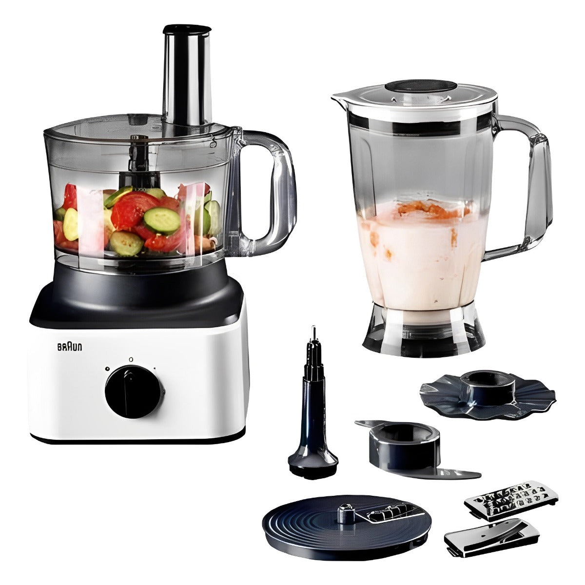Braun Food Processor 8 in 1 750 Watt 2.1 Liter - White - FP0132WH