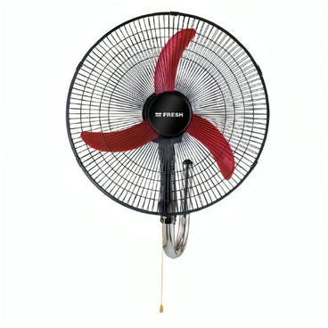 Fresh Shabah Wall Mount Fan With Remote Control, 20 Inch, Black Red - 500008741