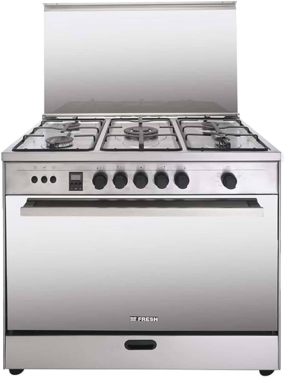 Fresh Gas Cooker Rock, 5 Burners, 90 x 60 CM, Silver - 500015560