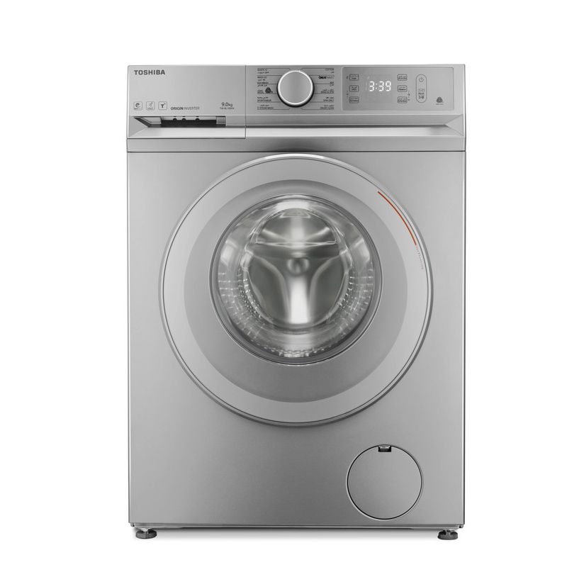 Toshiba Front Load Automatic Washing Machine, 8Kg, Inverter Motor, Silver - TW-BL90A4EG(SS)