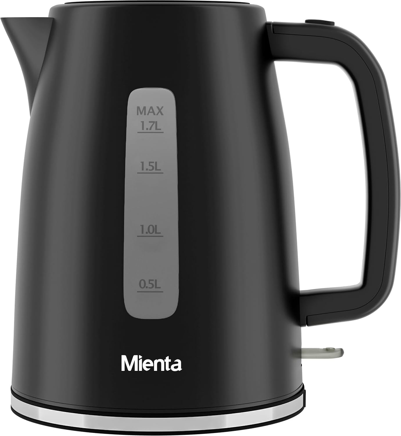 Mienta Electric Cordless Kettle, 1.7 Liters, 2200W, Black - EK201737A