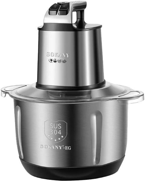 Sokany Stainless Steel Electric Chopper, 1000 Watt, 5.5 Liters - SK-7077N
