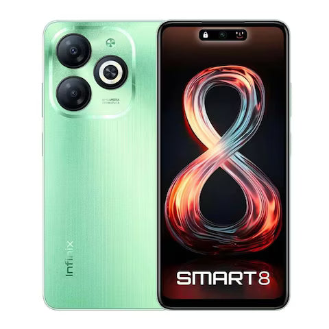Infinix Smart 8 Dual SIM, 64GB, 2GB RAM, 4G LTE - Crystal Green
