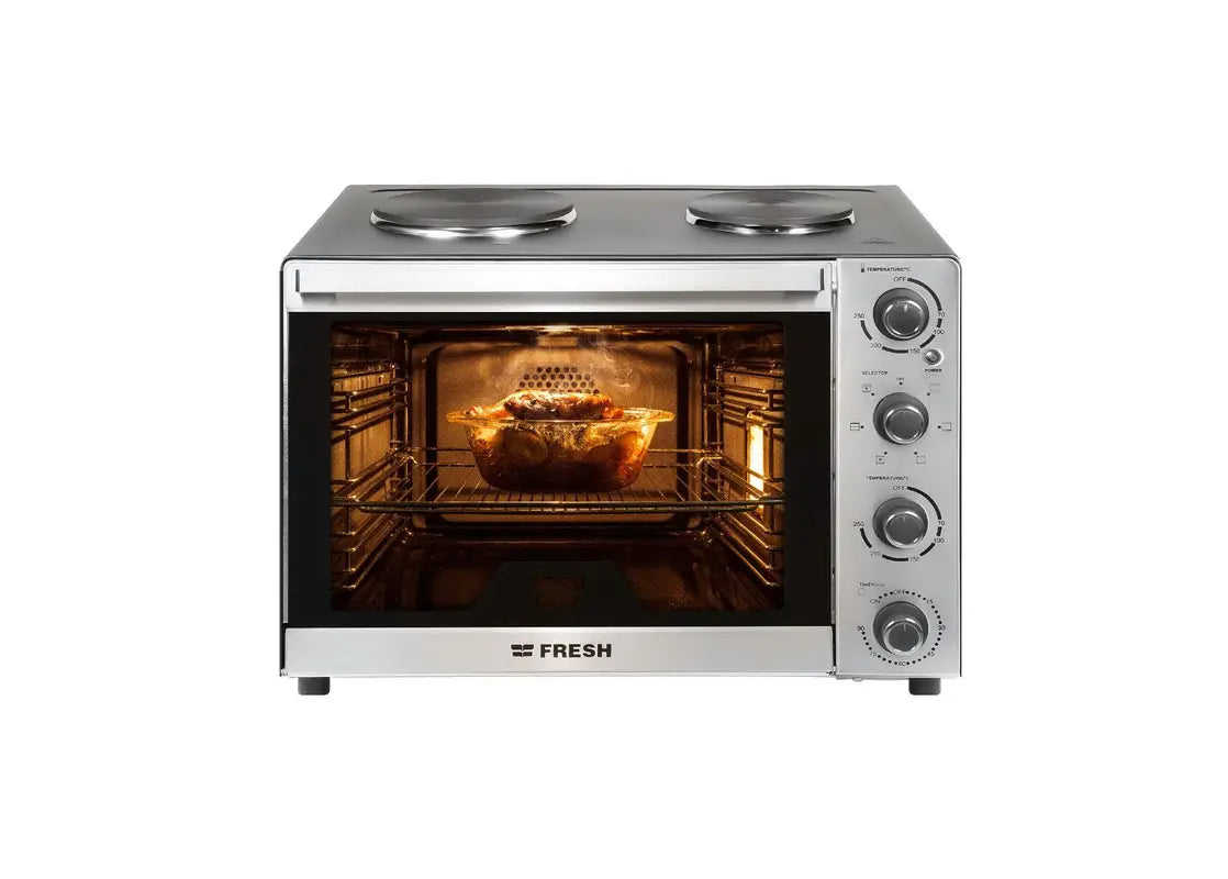 Fresh Electric Oven, 65 Litres, 2200 Watts, Grill, Fan, Stainless Steel - 500017392