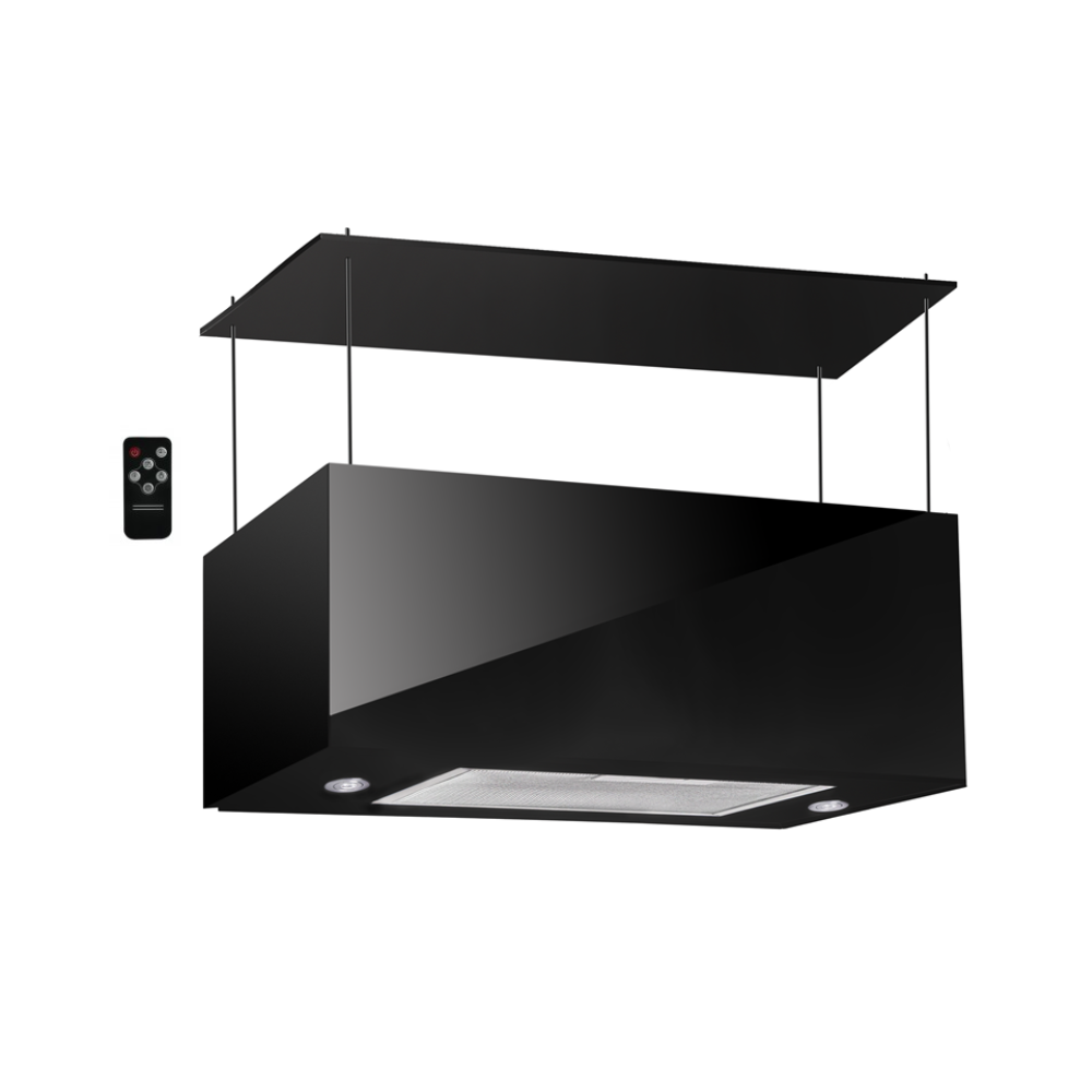 Purity Wall Mounted Cooker Hood, 90 cm, 1000 m3/h, Black - DIAMOND BLACK ISLAND | 90 cm