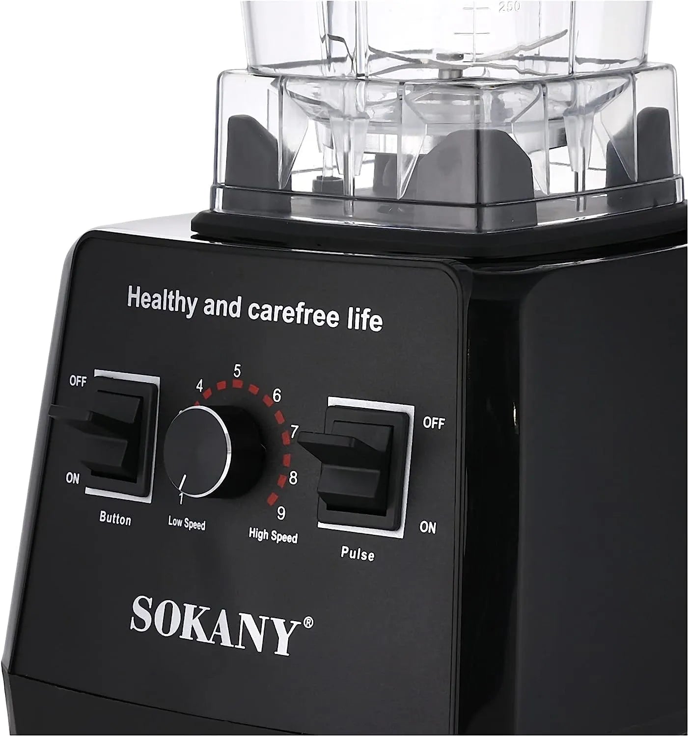 Sokany Countertop Blender, 5000 Watt, 2.5 Liters, Black - SK-666