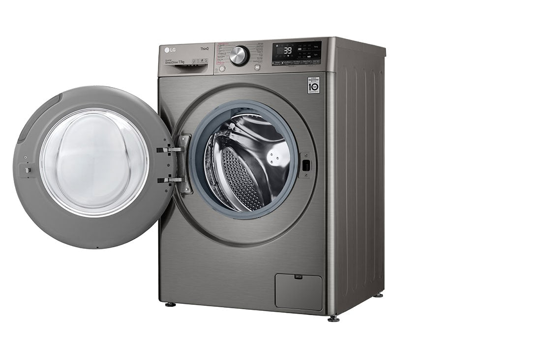 LG Vivace 11KG Front Load Inverter Washing Machine, Silver - F4Y9EWG2PV