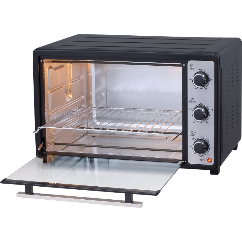 iDO Freestanding Electric Oven, 45 Liters, 1800 Watt, Black and Silver - TO45SG-BK