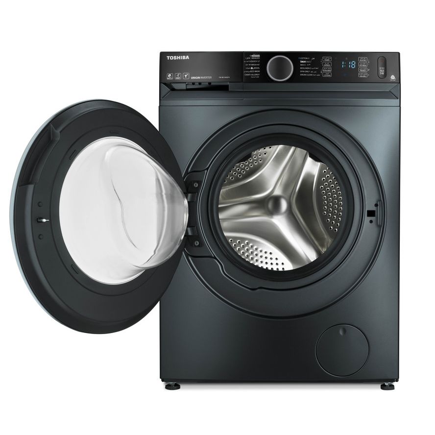 Toshiba Front Load Automatic Washing Machine, 8Kg, Inverter Motor, Morandi Grey - TW-BK90GF4EG(MK)