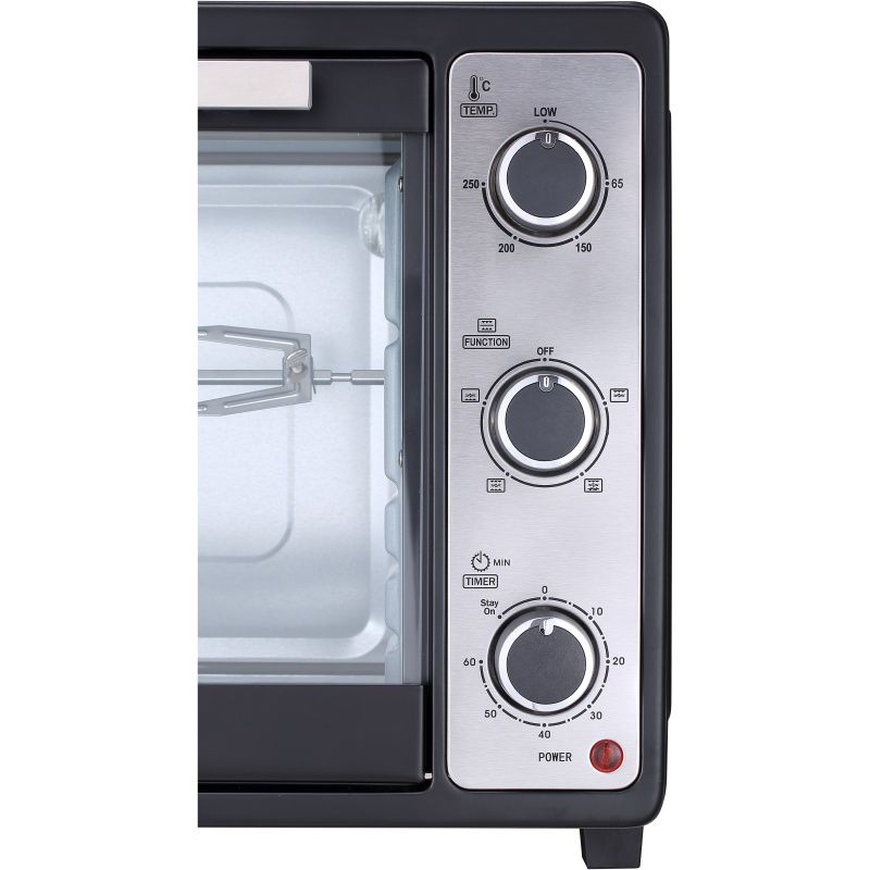 iDO Freestanding Electric Oven, 45 Liters, 1800 Watt, Black and Silver - TO45SG-BK