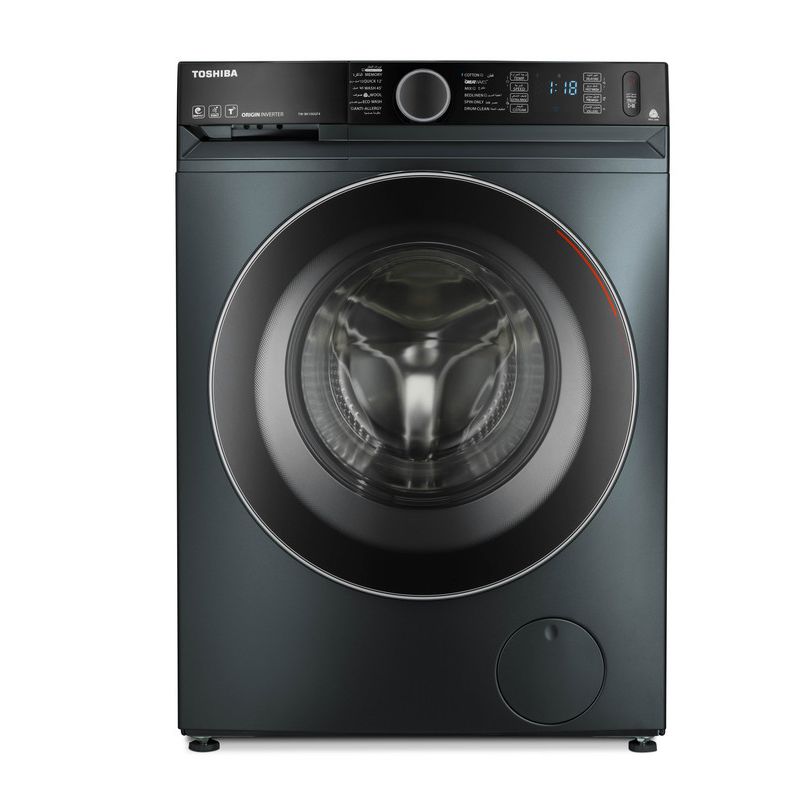 Toshiba Front Load Automatic Washing Machine, 8Kg, Inverter Motor, Morandi Grey - TW-BK90GF4EG(MK)