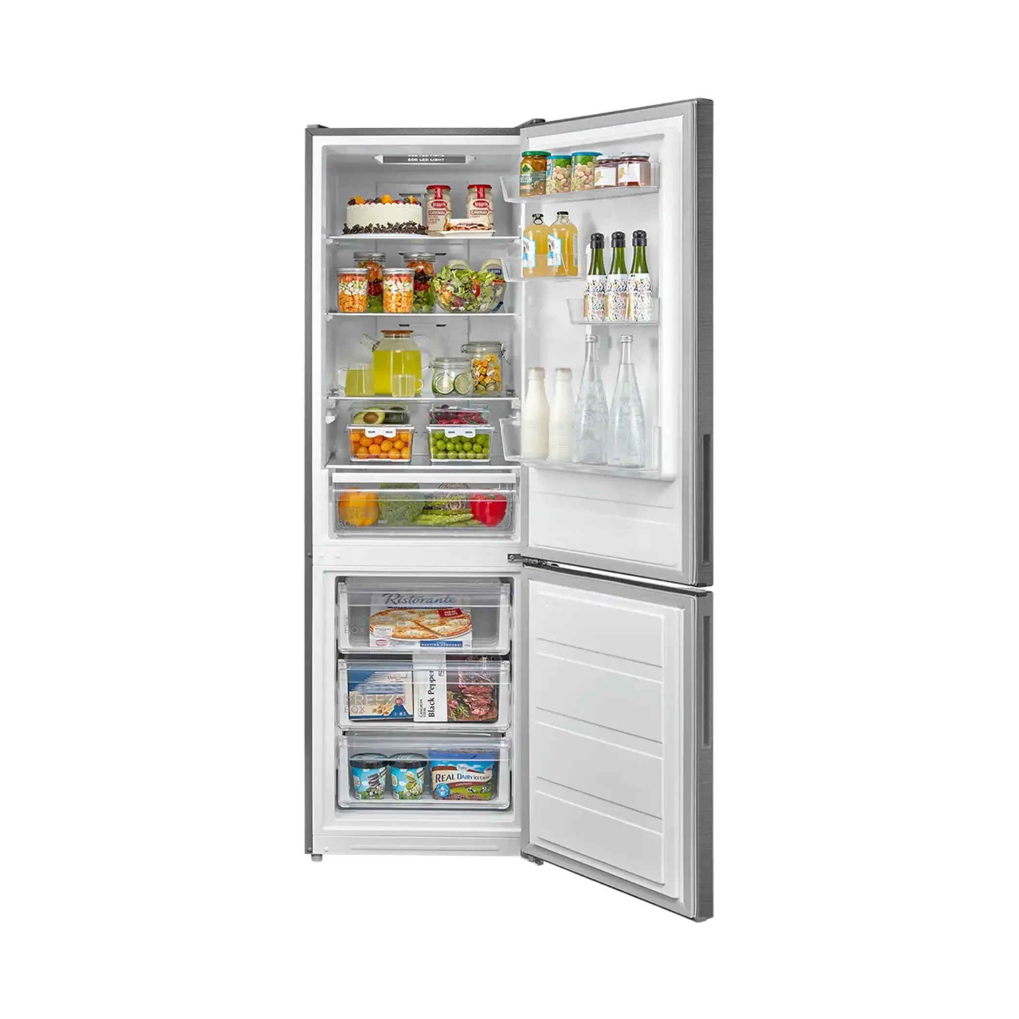 Midea No-Frost Bottom Freezer Refrigerator, 330 Liters, Silver - MDRB489FGN46