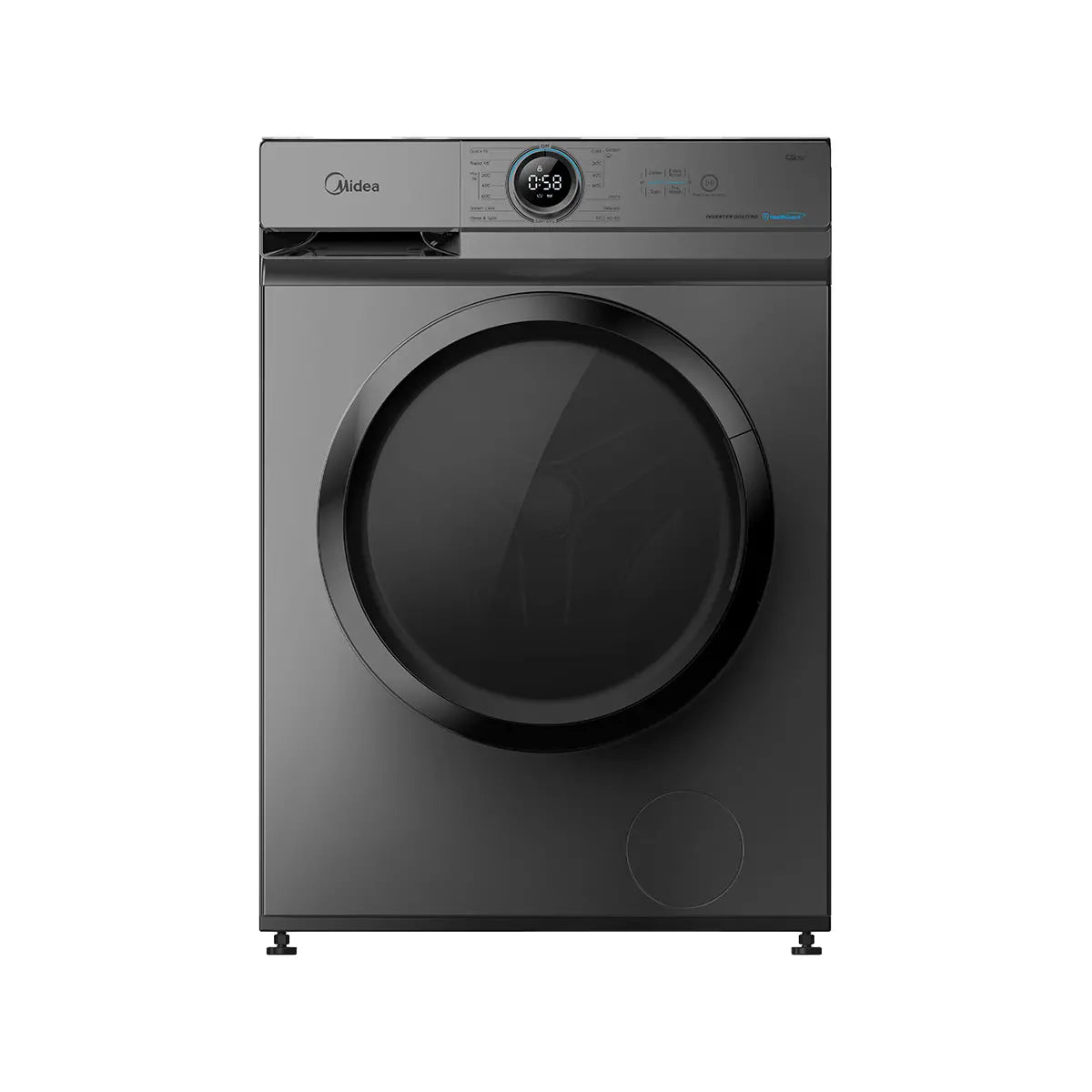 Midea 7KG Front Load Inverter Washing Machine, Silver - MF100W70B/TT