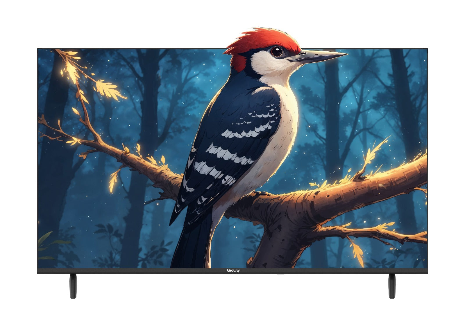 Grouhy 40 Inch HD LED Frameless TV With Built In Receiver- GLD40NDV2