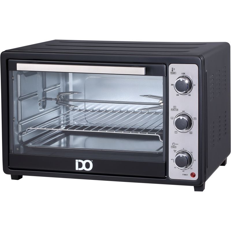 iDO Freestanding Electric Oven, 45 Liters, 1800 Watt, Black and Silver - TO45SG-BK