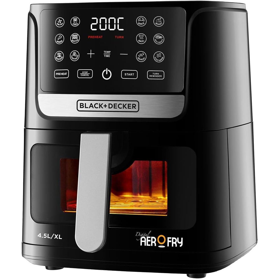 Black+Decker Digital Aerofry Air Fryer, 1500 Watt, 4.5 Liters – AF4500