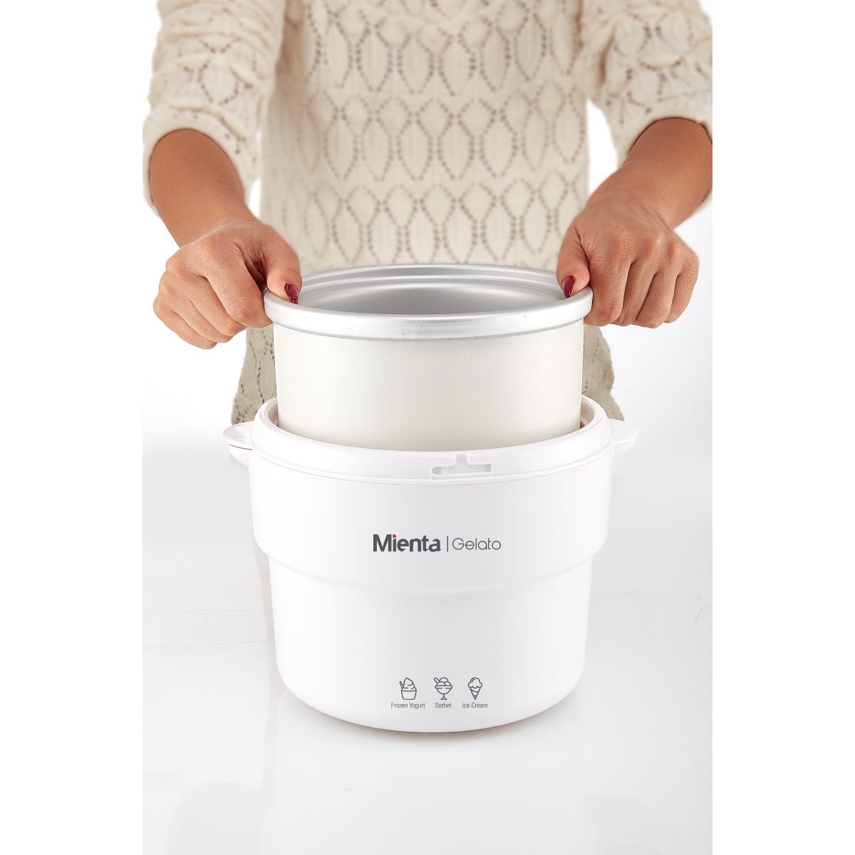 Mienta Gelato Ice Cream Maker, White - IM48133A