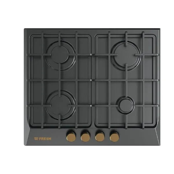 Fresh Modena Built-in Gas Hob, 4 Burners, Stainless Steel - 500009849