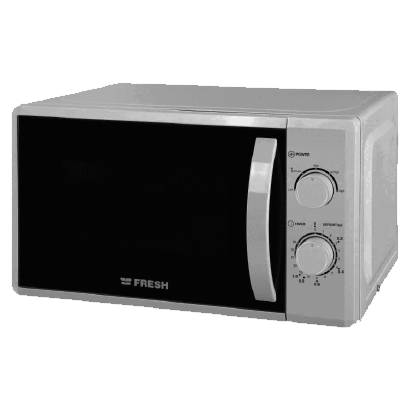 Fresh Solo Microwave, 20 Liters, 700 Watt, Mirror Silver - FMW-20MC-S