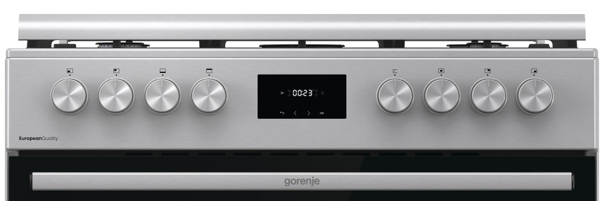 Gorenje Freestanding Gas Cooker, 90 * 60 cm, 5 Burners, Silver - GGI9C20X