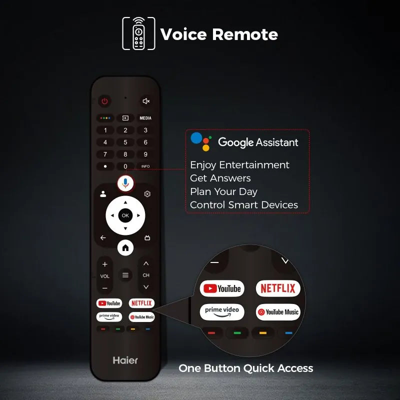 Haier 43 Inch FHD Smart LED TV with Built-in Receiver - H43K80EF