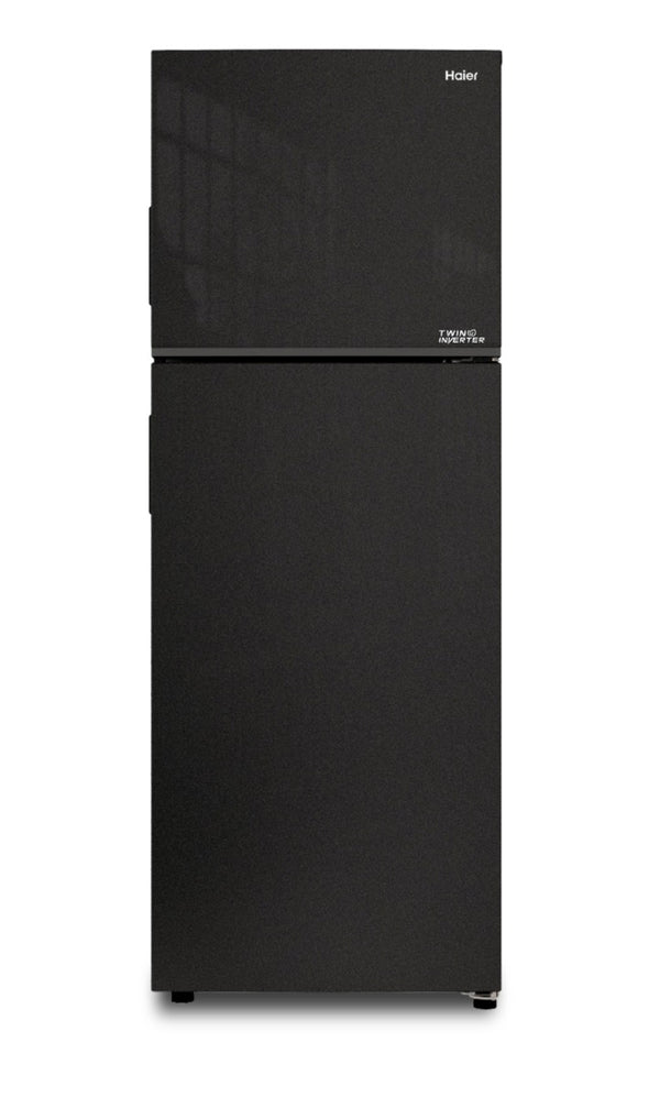 Haier No-Frost Refrigerator, 357 Liter, Inverter, Black- HRF-380TMBM