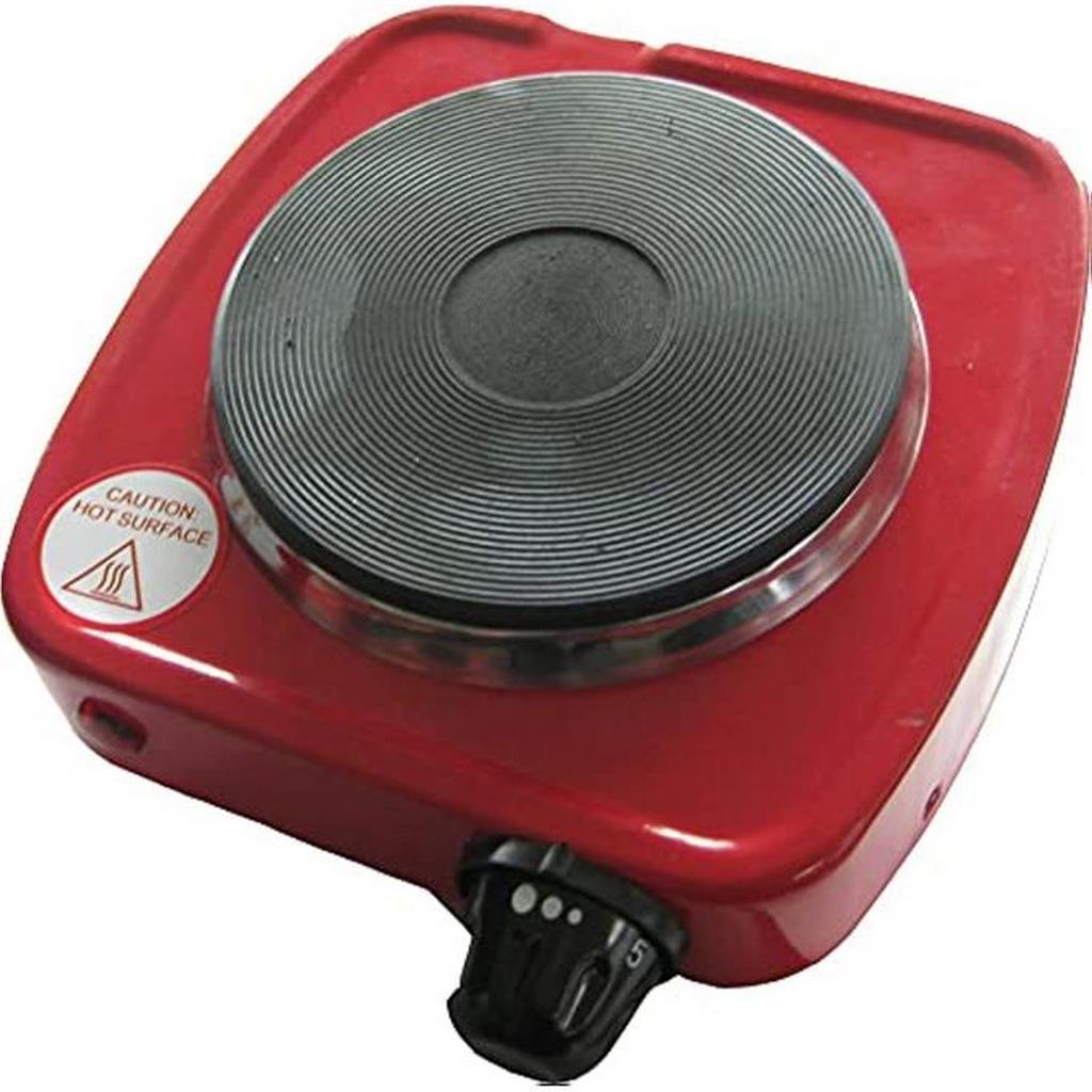 City Electric Single Hot Plate, 500 Watt, Red- HMA-1009