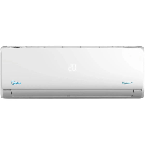 Midea Mission Pro air conditioner wall-mounted white unit with digital temperature display