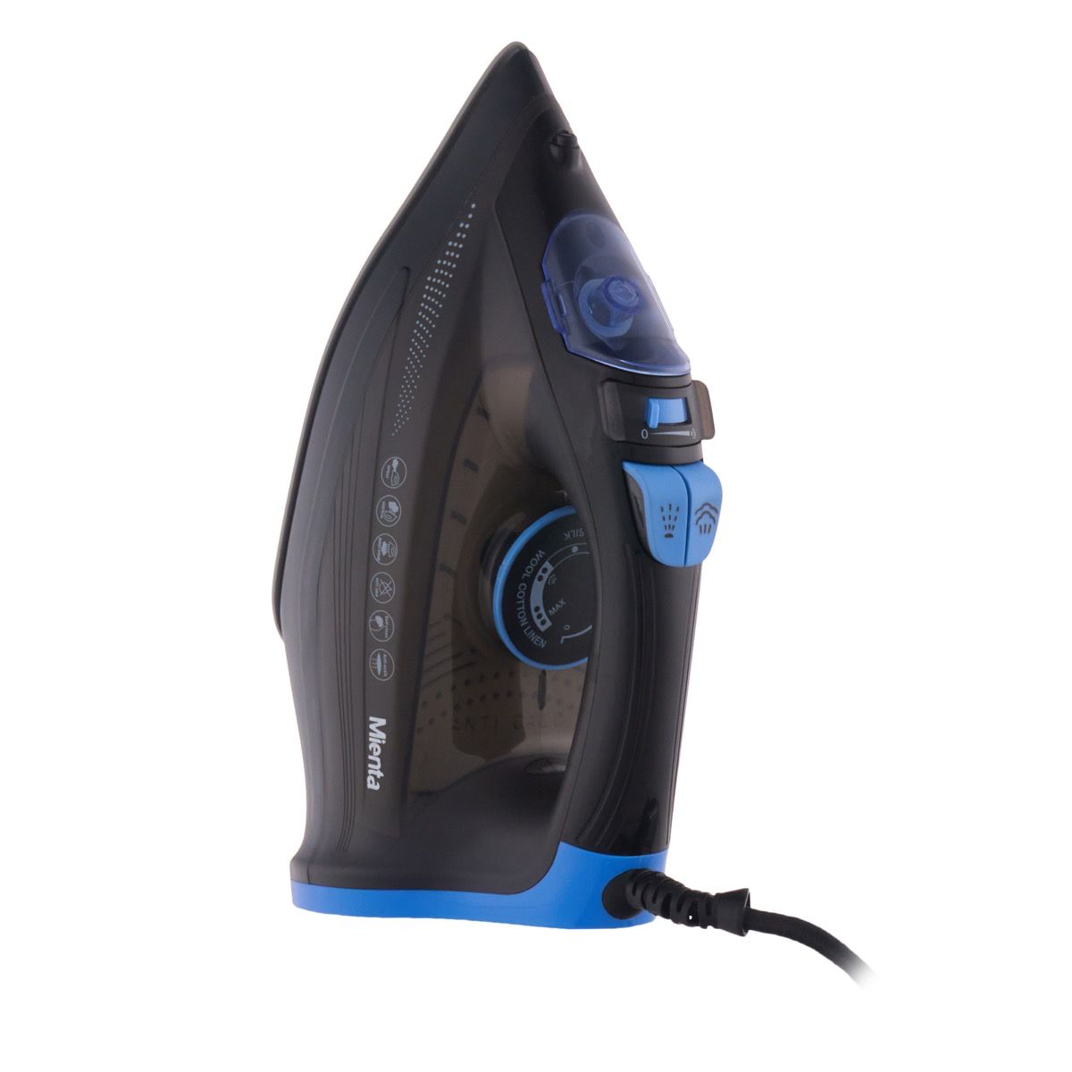 Mienta Ceramic Steam Iron, 2100 Watt, Black and Blue - SI181338A