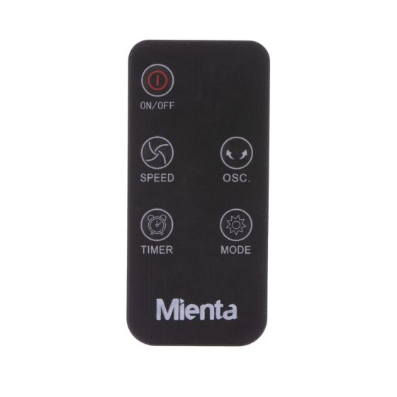 Mienta Wind Wall Fan, 18 Inch, with Remote Control, Black- WF50238A