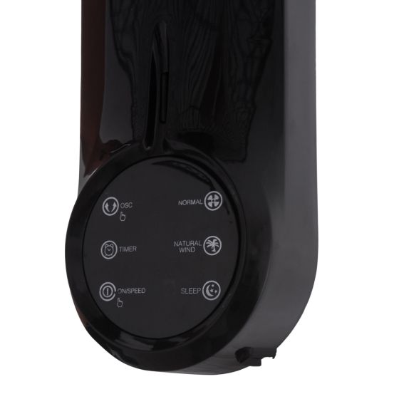 Mienta Wind Wall Fan, 18 Inch, with Remote Control, Black- WF50238A