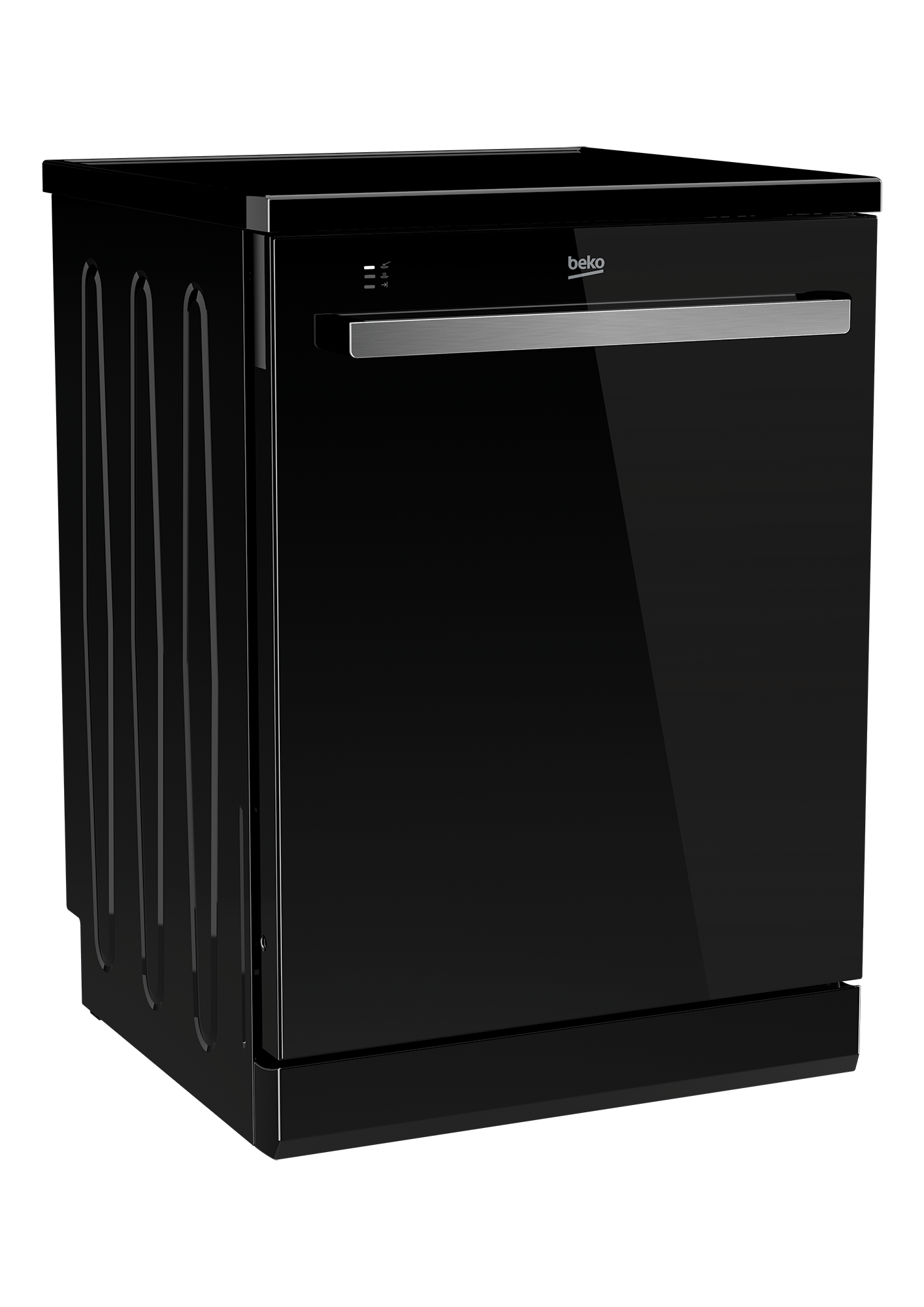 Beko Freestanding Dishwasher, 15 Place Settings, Glass Black - DEN48520GB