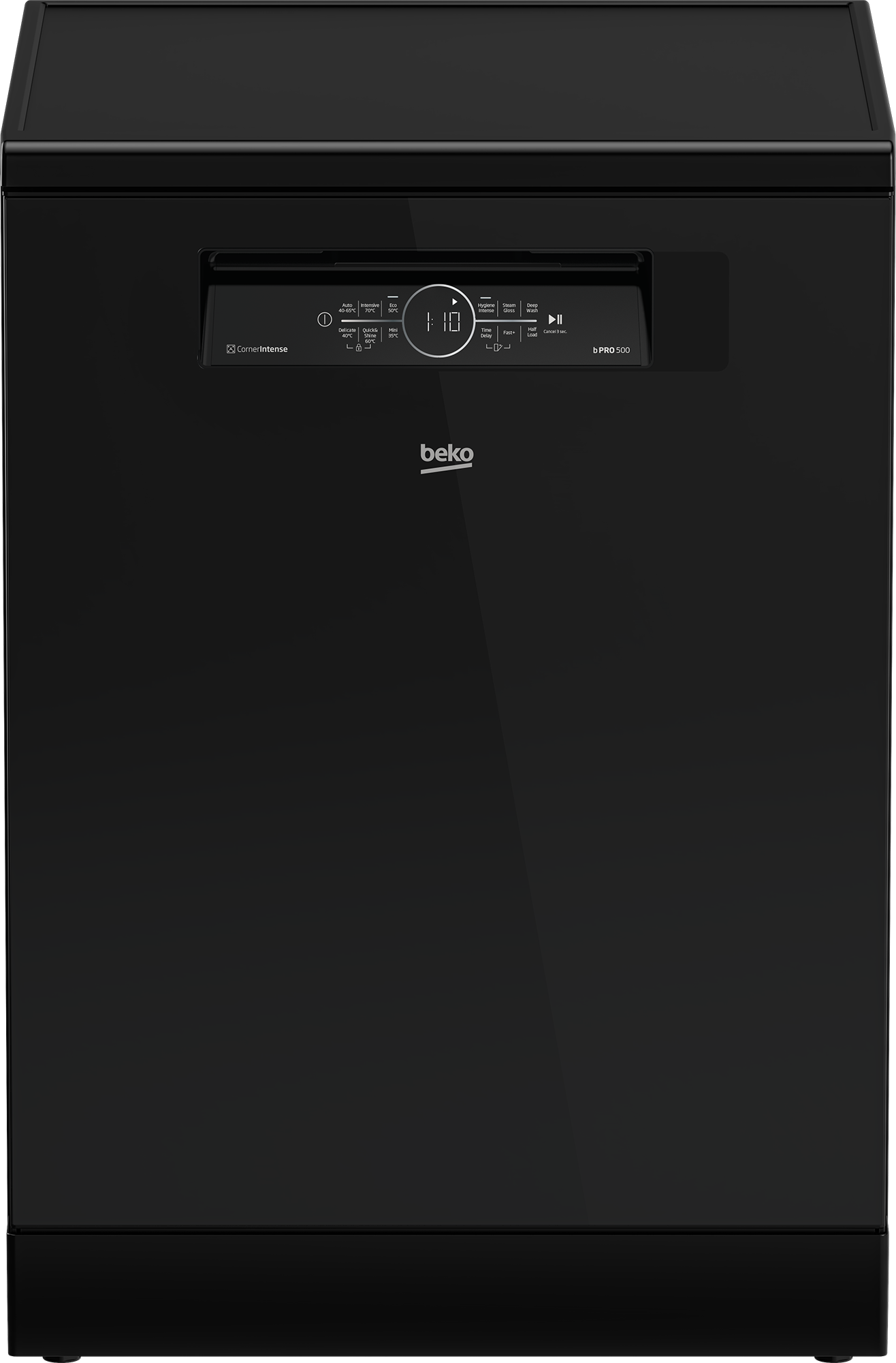 Beko Inverter Dishwasher, 15 Place Setting, Glass Black - BDFN36531GB
