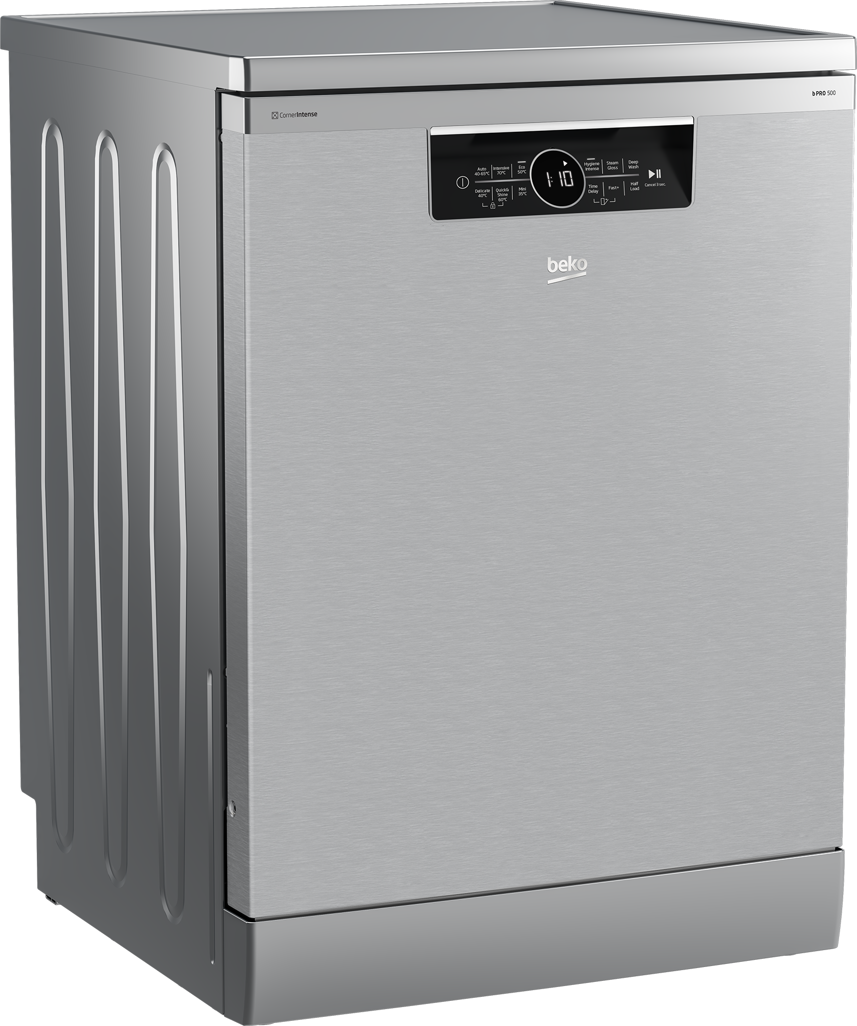 Beko Inverter Digital Freestanding Dishwasher, 15 Place Setting, Pearl Inox - BDFN36531XC