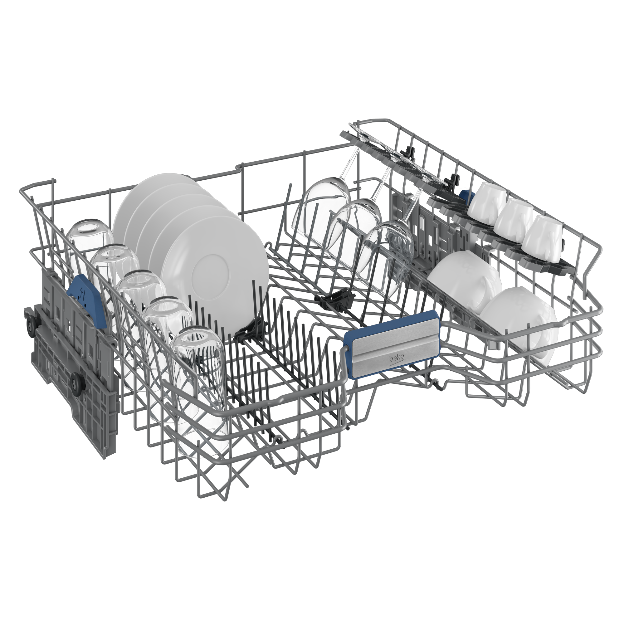 Beko Inverter Digital Freestanding Dishwasher, 15 Place Setting, Pearl Inox - BDFN36531XC
