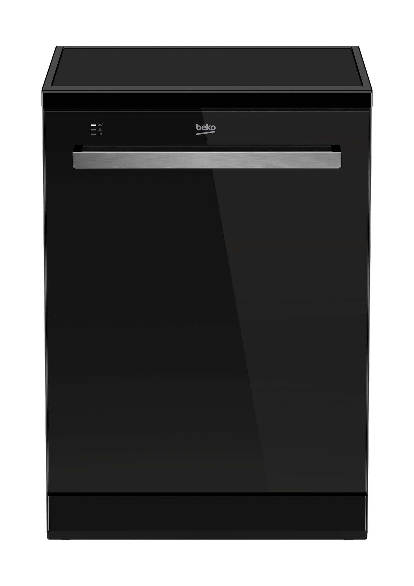 Beko Freestanding Dishwasher, 15 Place Settings, Glass Black - DEN48520GB