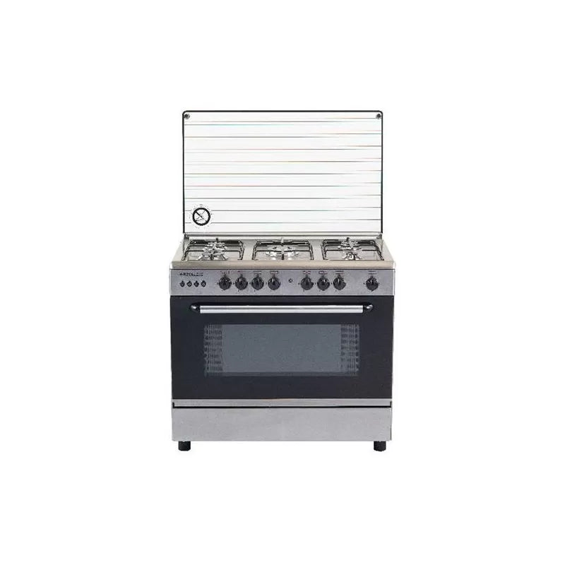 Royal Gas Fast Gas Cooker, 90 cm, 5 Burners, Stainless Steel - 2010263