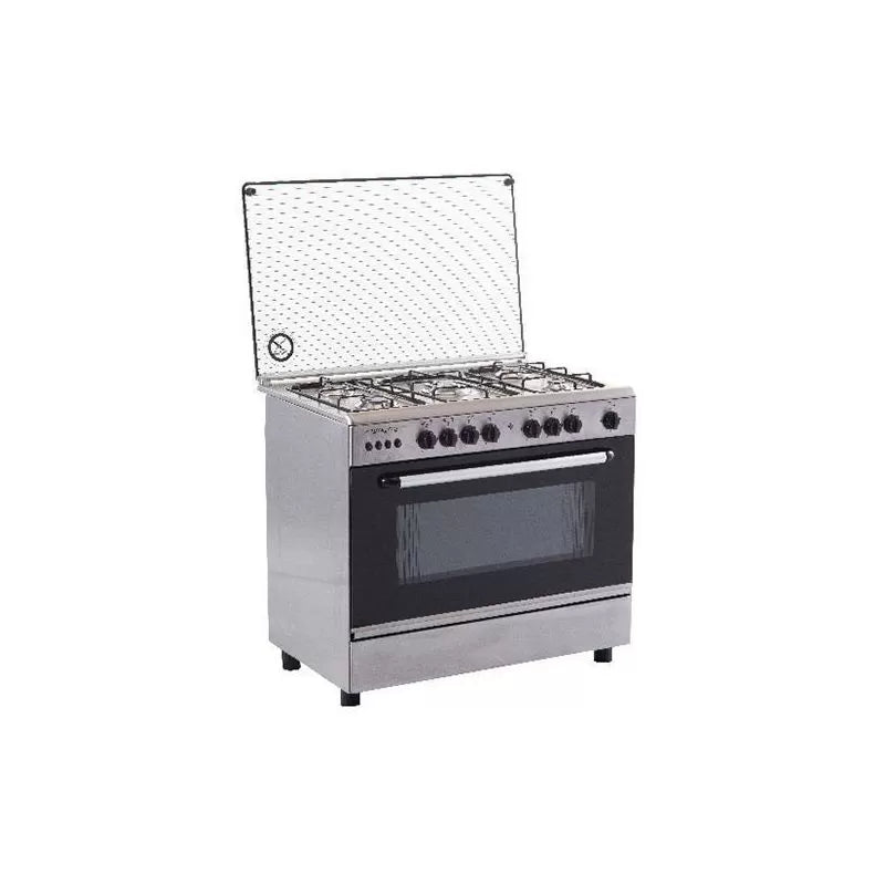 Royal Gas Fast Gas Cooker, 90 cm, 5 Burners, Stainless Steel - 2010263