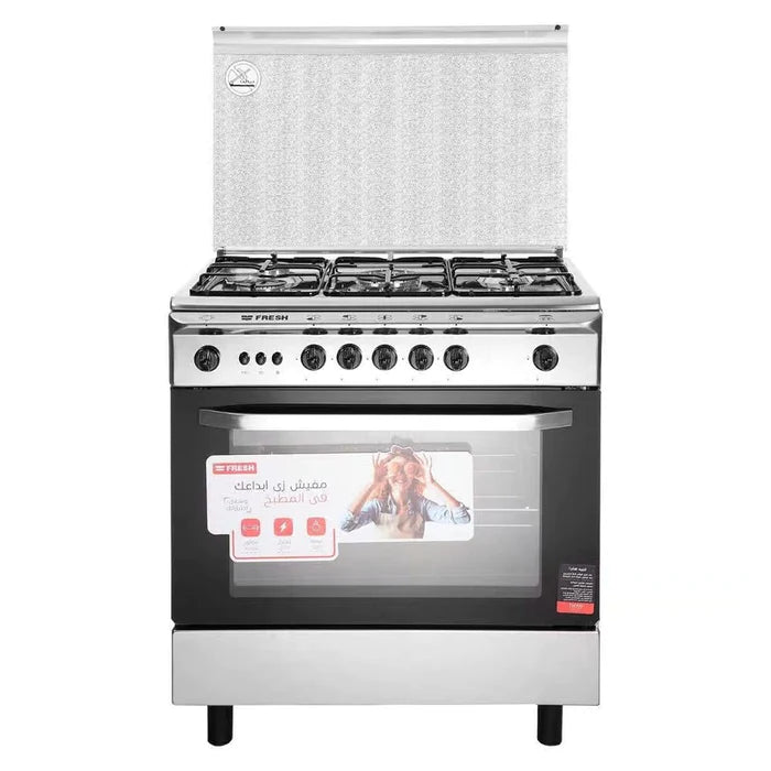 Fresh Matrix Gas Cooker, 5 Burners, Black & Silver - 500016943 ...