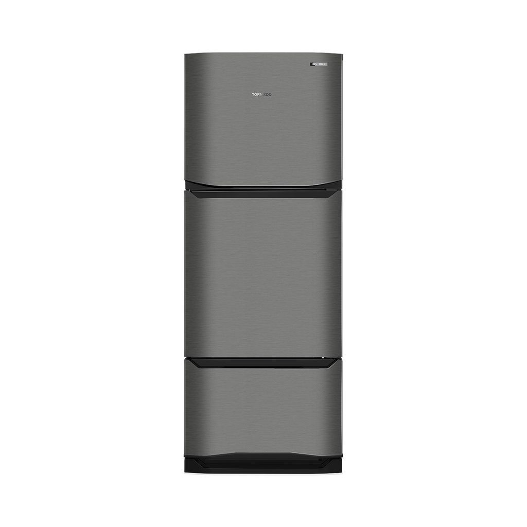 Tornado No Frost Refrigerator With Inverter Technology, 351 Liters, Stainless Steel - RF-45FTV-DST